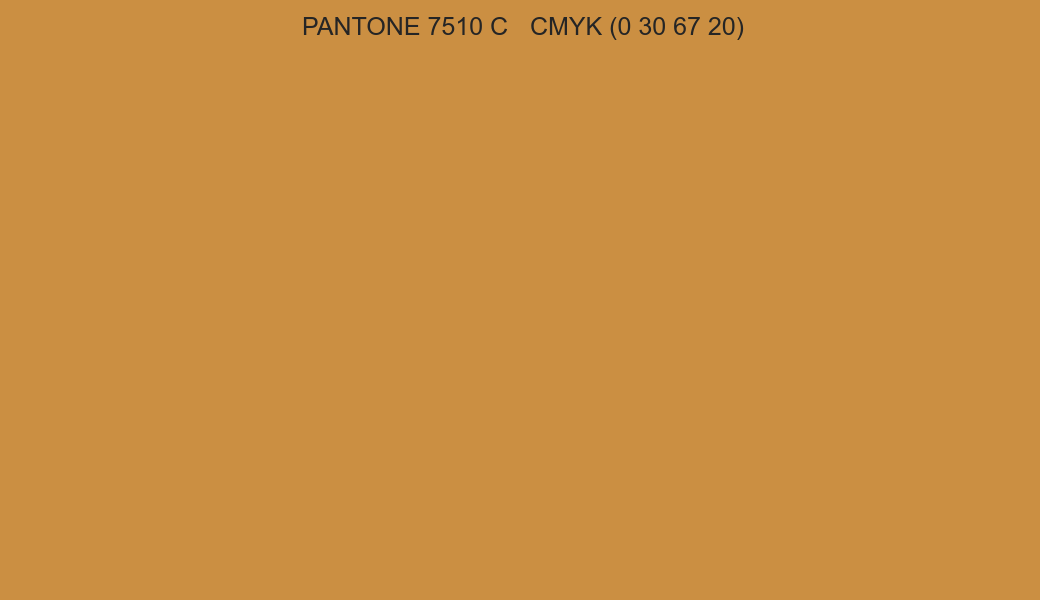 Color PANTONE 7510 C to CMYK (0 30 67 20) converter Color PANTONE 7510 C to CMYK (0 30 67 20) converter