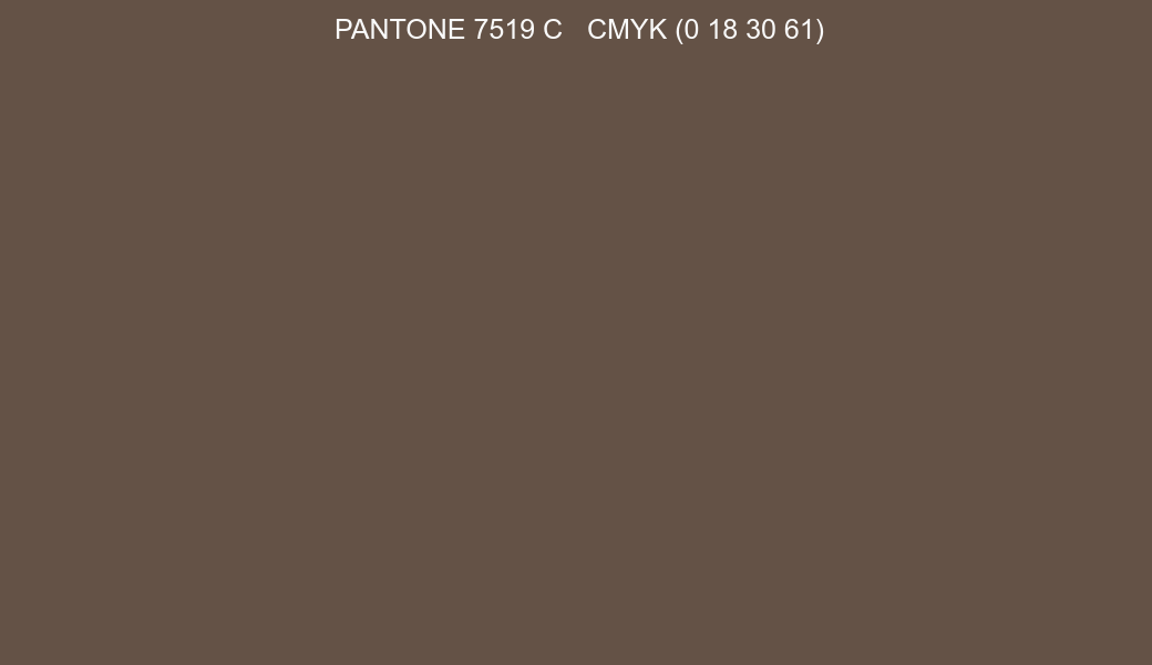 Color PANTONE 7519 C to CMYK (0 18 30 61) converter Color PANTONE 7519 C to CMYK (0 18 30 61) converter
