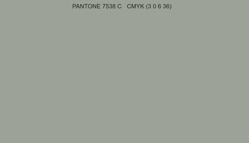 Color PANTONE 7538 C to CMYK (3 0 6 36) converter Color PANTONE 7538 C to CMYK (3 0 6 36) converter