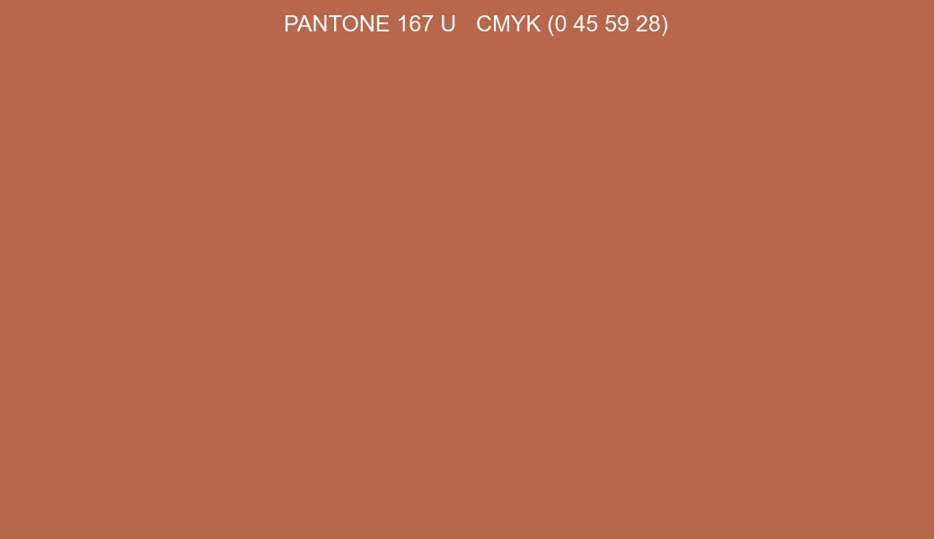 Color PANTONE 167 U to CMYK (0 45 59 28) converter Color PANTONE 167 U to CMYK (0 45 59 28) converter