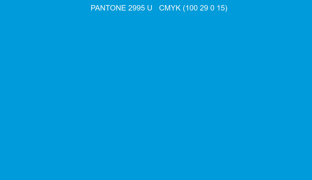 Color PANTONE 2995 U to CMYK (100 29 0 15) converter Color PANTONE 2995 U to CMYK (100 29 0 15) converter
