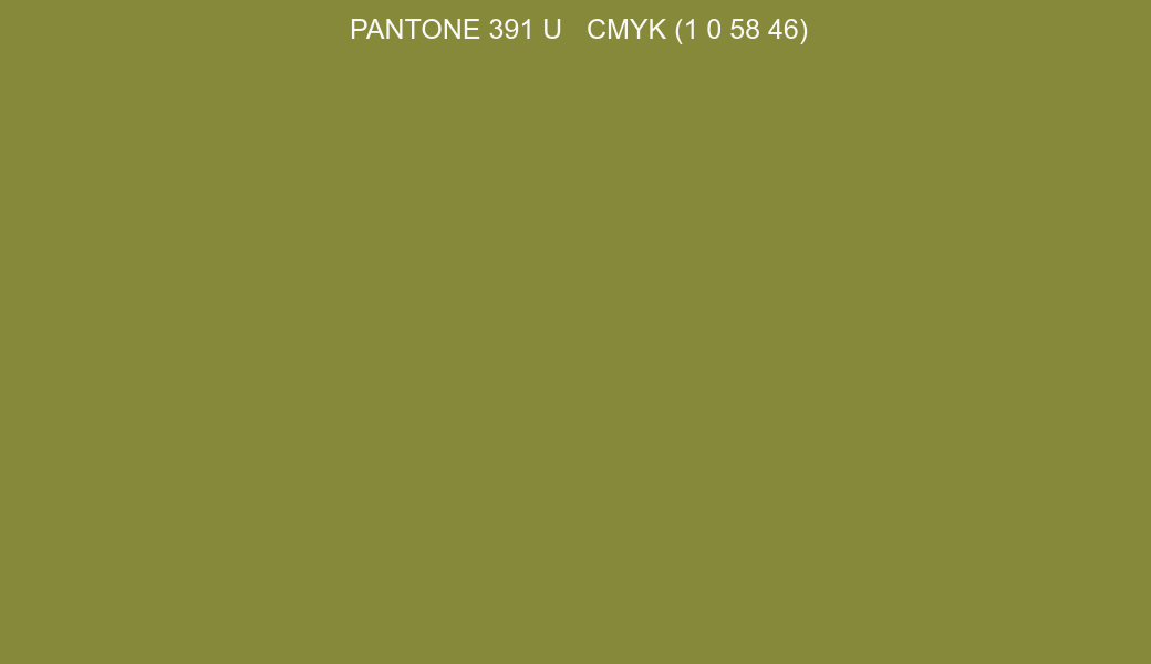 Color PANTONE 391 U to CMYK (1 0 58 46) converter Color PANTONE 391 U to CMYK (1 0 58 46) converter