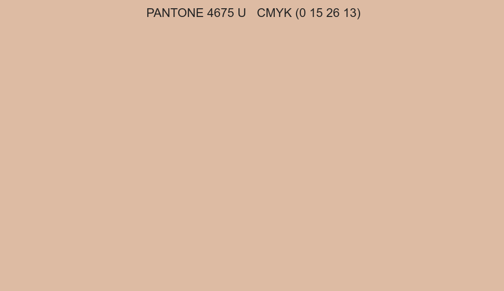Color PANTONE 4675 U to CMYK (0 15 26 13) converter Color PANTONE 4675 U to CMYK (0 15 26 13) converter