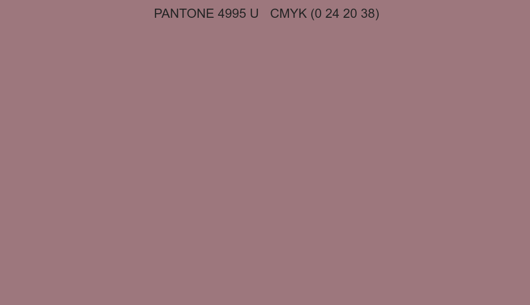 Color PANTONE 4995 U to CMYK (0 24 20 38) converter Color PANTONE 4995 U to CMYK (0 24 20 38) converter