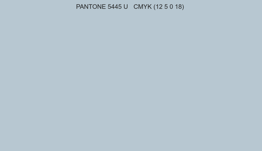 Color PANTONE 5445 U to CMYK (12 5 0 18) converter Color PANTONE 5445 U to CMYK (12 5 0 18) converter