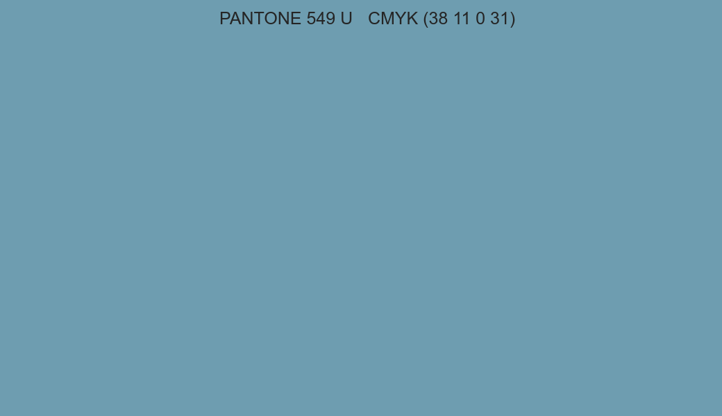 Color PANTONE 549 U to CMYK (38 11 0 31) converter Color PANTONE 549 U to CMYK (38 11 0 31) converter