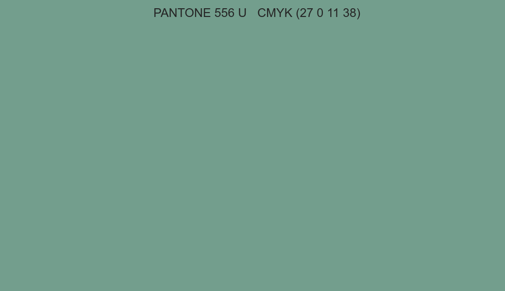 Color PANTONE 556 U to CMYK (27 0 11 38) converter Color PANTONE 556 U to CMYK (27 0 11 38) converter