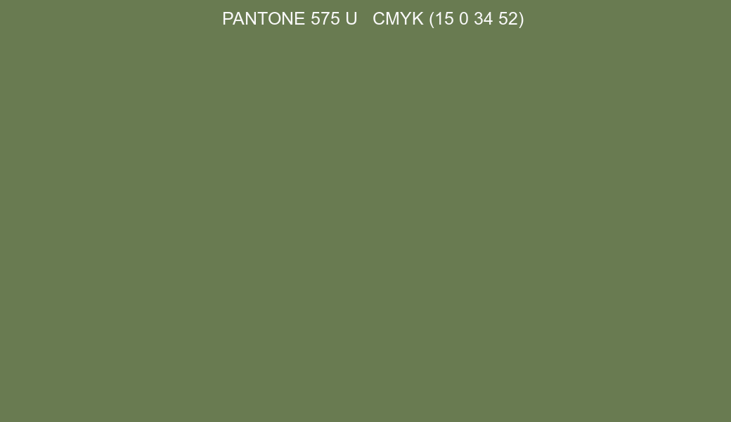 Color PANTONE 575 U to CMYK (15 0 34 52) converter Color PANTONE 575 U to CMYK (15 0 34 52) converter