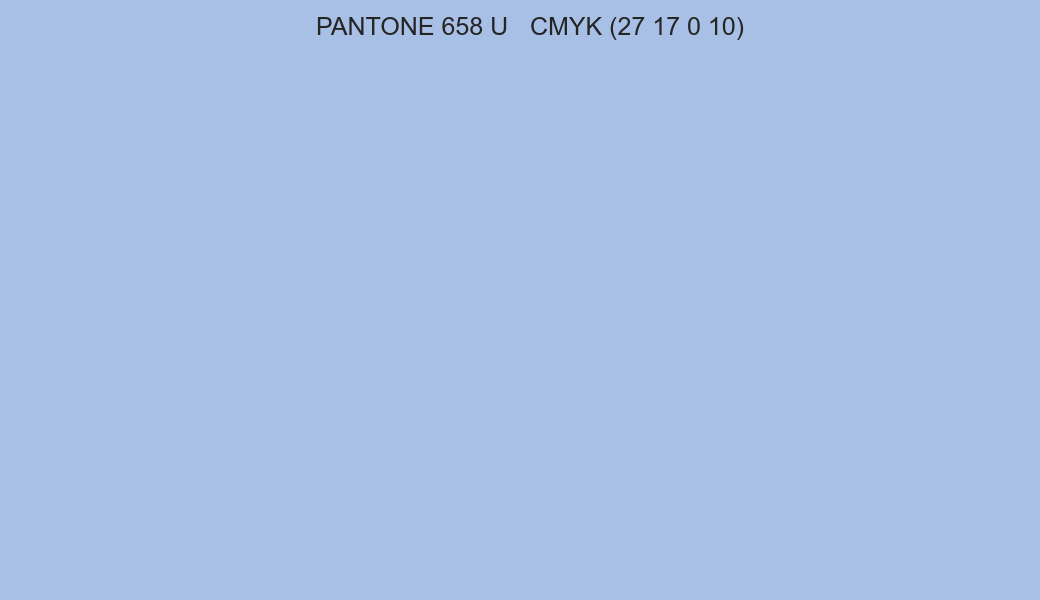Color PANTONE 658 U to CMYK (27 17 0 10) converter Color PANTONE 658 U to CMYK (27 17 0 10) converter