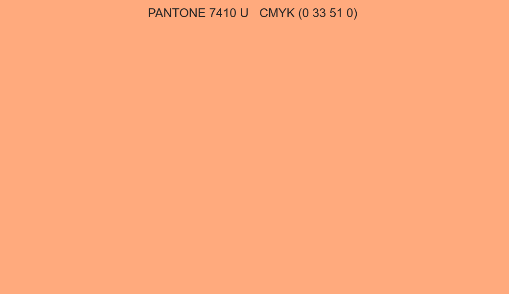 Color PANTONE 7410 U to CMYK (0 33 51 0) converter Color PANTONE 7410 U to CMYK (0 33 51 0) converter
