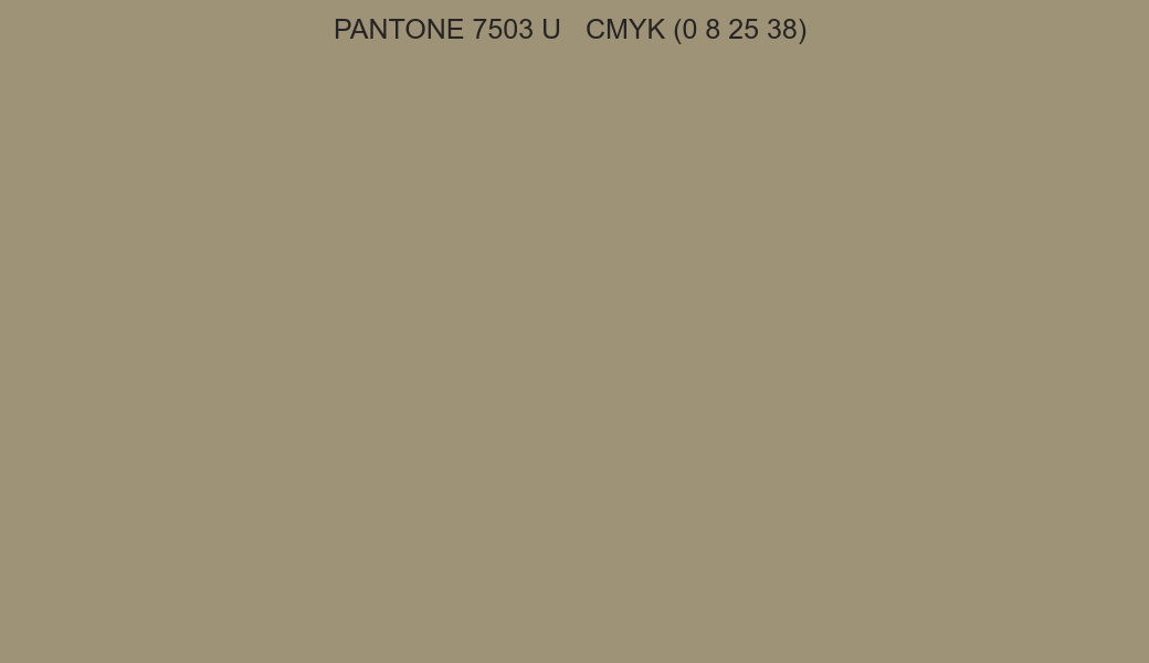 Color PANTONE 7503 U to CMYK (0 8 25 38) converter Color PANTONE 7503 U to CMYK (0 8 25 38) converter