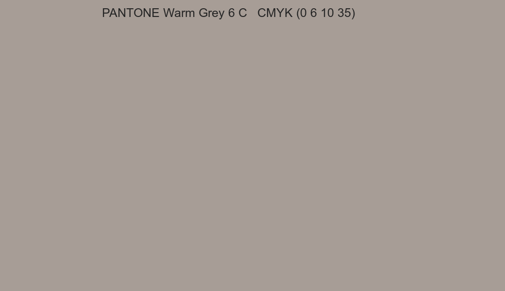 Color PANTONE Warm Grey 6 C to CMYK (0 6 10 35) converter