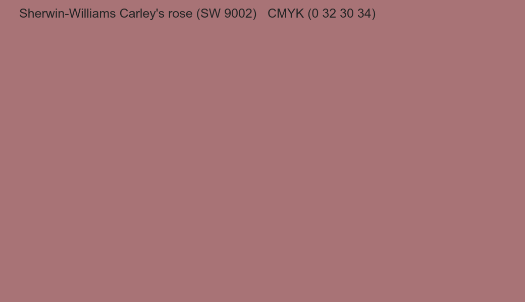 Color Sherwin-Williams Carley's rose (SW 9002) to CMYK (0 32 30 34) converter Color Sherwin-Williams Carley's rose (SW 9002) to CMYK (0 32 30 34) converter