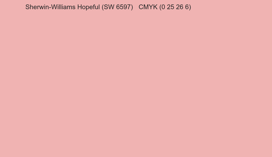 Color Sherwin-Williams Hopeful (SW 6597) to CMYK (0 25 26 6) converter Color Sherwin-Williams Hopeful (SW 6597) to CMYK (0 25 26 6) converter