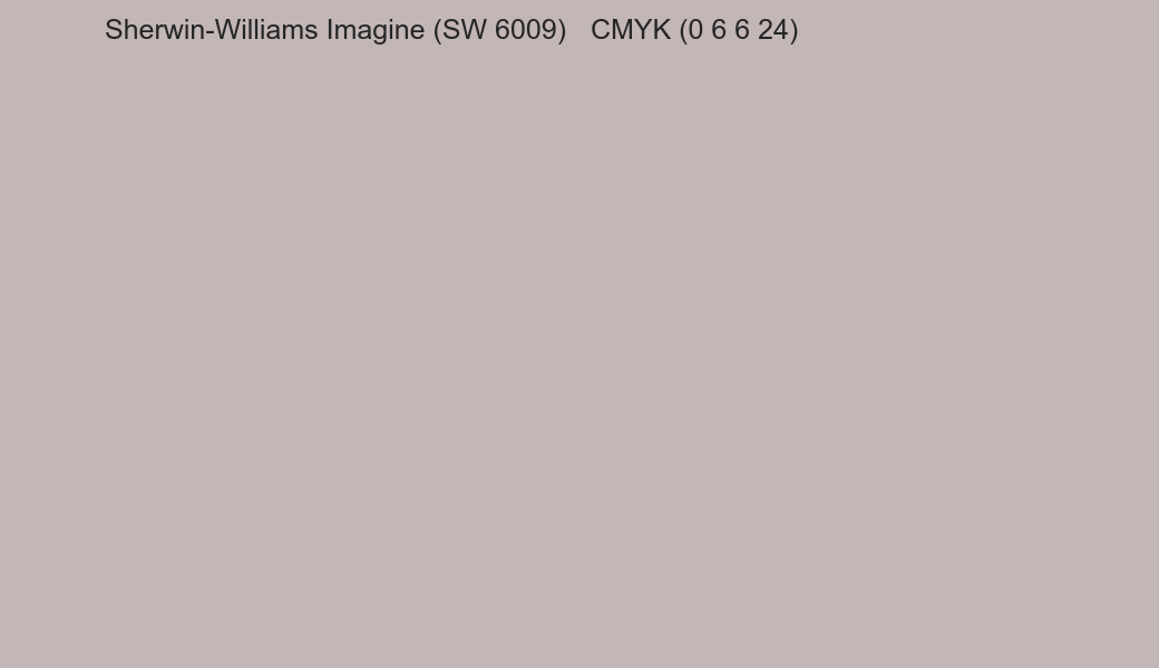 Color Sherwin-Williams Imagine (SW 6009) to CMYK (0 6 6 24) converter Color Sherwin-Williams Imagine (SW 6009) to CMYK (0 6 6 24) converter