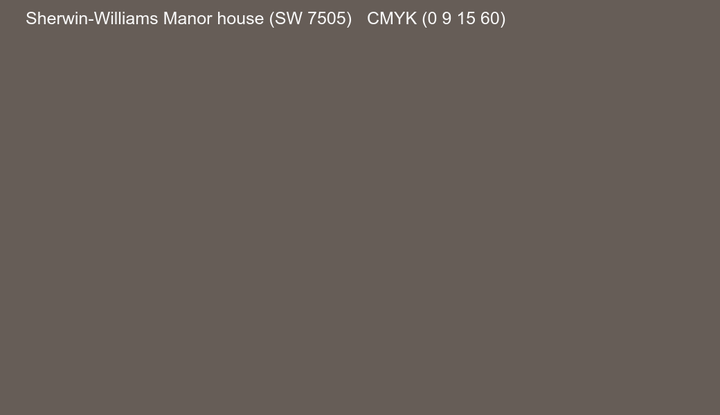 Color Sherwin-Williams Manor house (SW 7505) to CMYK (0 9 15 60) converter Color Sherwin-Williams Manor house (SW 7505) to CMYK (0 9 15 60) converter