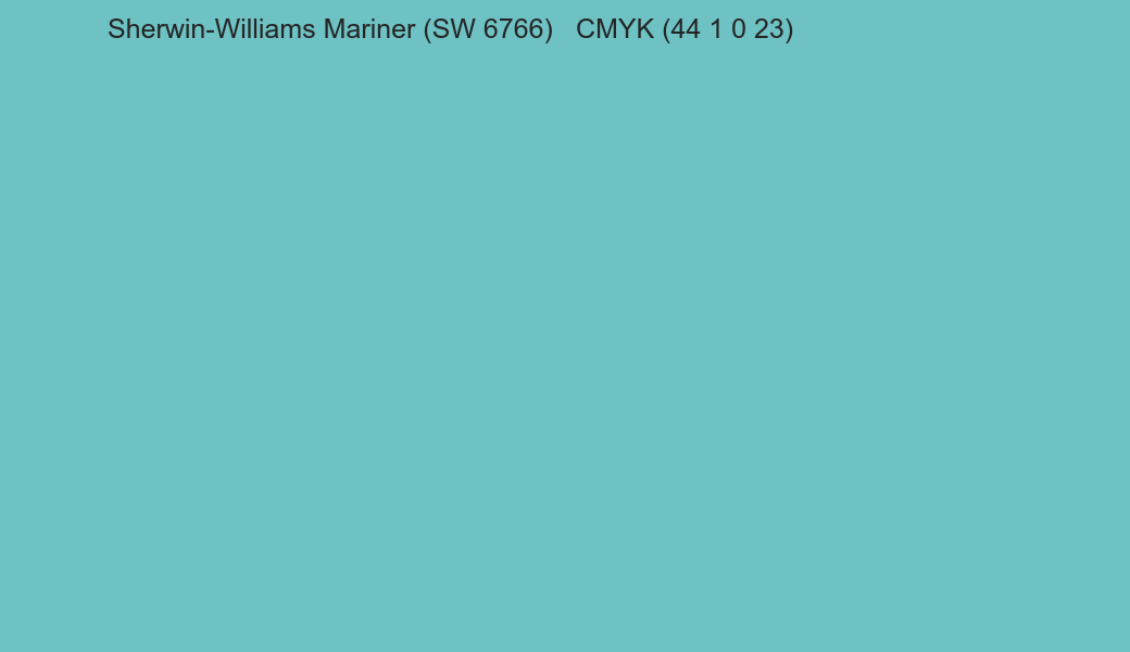 Color Sherwin-Williams Mariner (SW 6766) to CMYK (44 1 0 23) converter Color Sherwin-Williams Mariner (SW 6766) to CMYK (44 1 0 23) converter