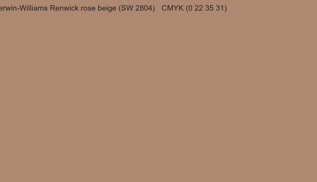 Color Sherwin-Williams Renwick rose beige (SW 2804) to CMYK (0 22 35 31) converter Color Sherwin-Williams Renwick rose beige (SW 2804) to CMYK (0 22 35 31) converter