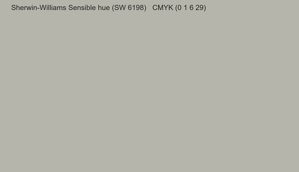 Color Sherwin-Williams Sensible hue (SW 6198) to CMYK (0 1 6 29) converter Color Sherwin-Williams Sensible hue (SW 6198) to CMYK (0 1 6 29) converter