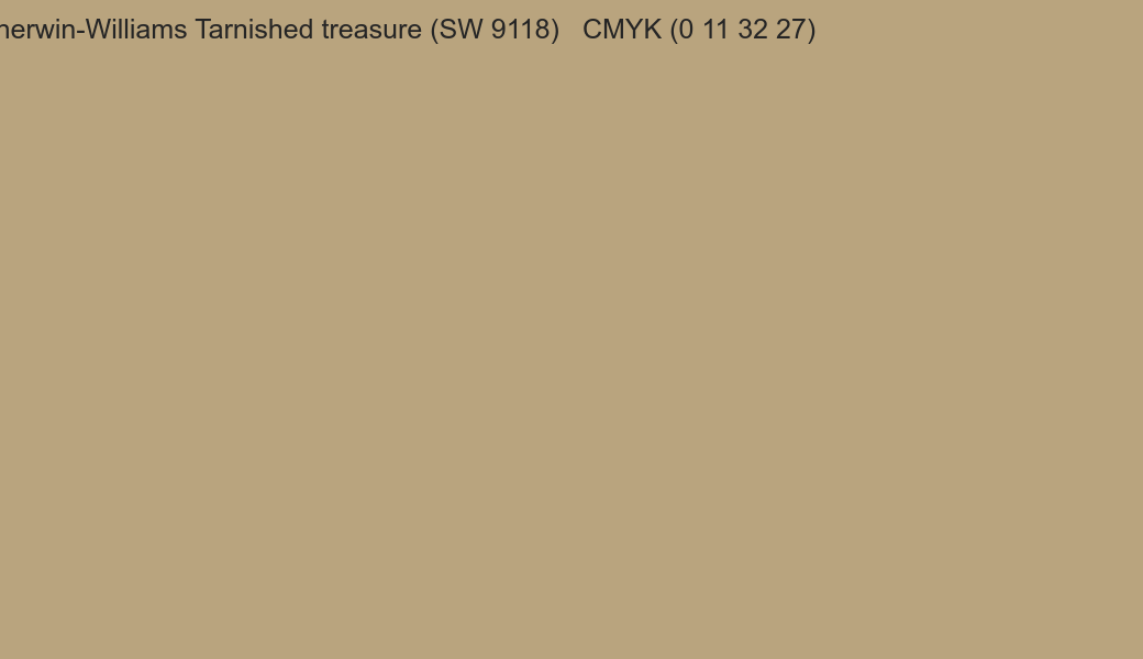 Color Sherwin-Williams Tarnished treasure (SW 9118) to CMYK (0 11 32 27) converter Color Sherwin-Williams Tarnished treasure (SW 9118) to CMYK (0 11 32 27) converter