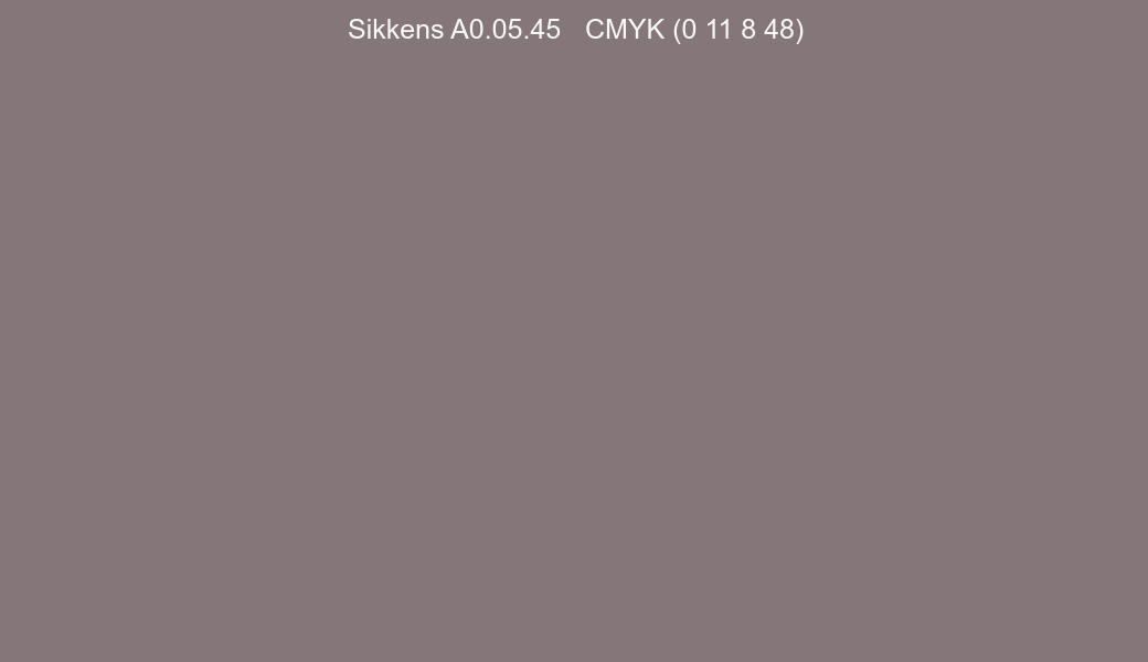 Color Sikkens A0.05.45 to CMYK (0 11 8 48) converter Color Sikkens A0.05.45 to CMYK (0 11 8 48) converter