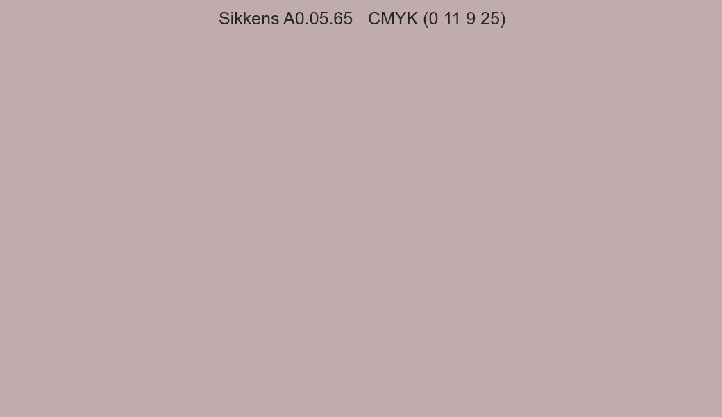 Color Sikkens A0.05.65 to CMYK (0 11 9 25) converter Color Sikkens A0.05.65 to CMYK (0 11 9 25) converter
