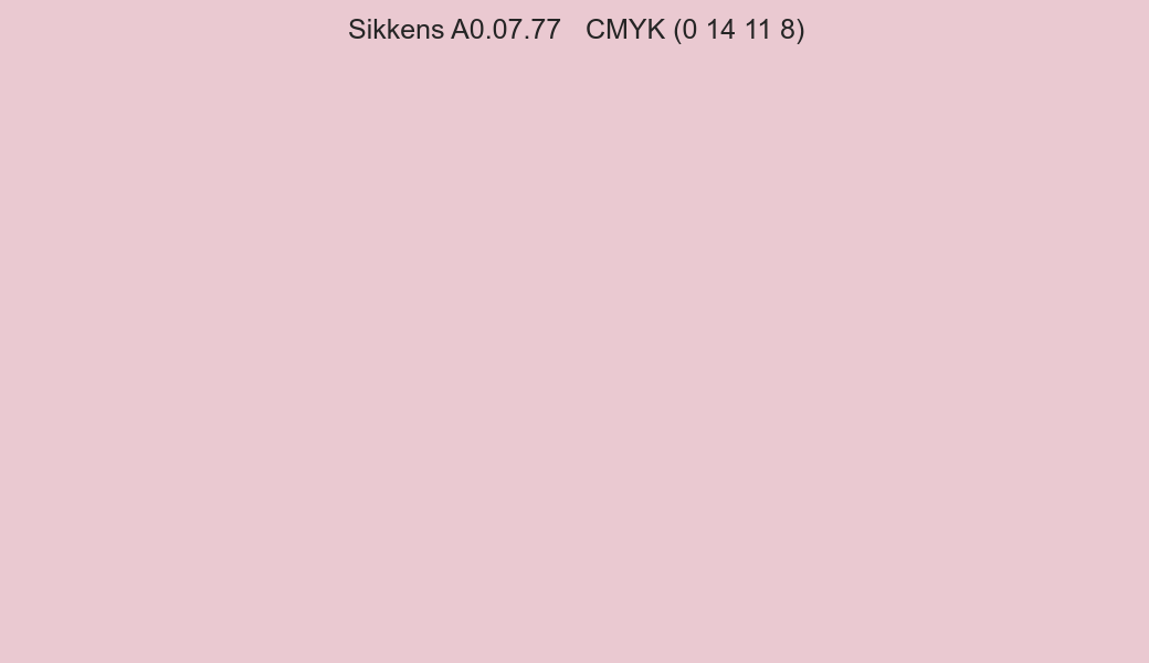 Color Sikkens A0.07.77 to CMYK (0 14 11 8) converter Color Sikkens A0.07.77 to CMYK (0 14 11 8) converter