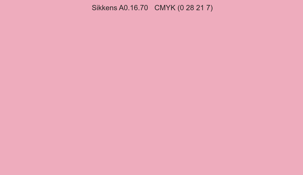 Color Sikkens A0.16.70 to CMYK (0 28 21 7) converter Color Sikkens A0.16.70 to CMYK (0 28 21 7) converter