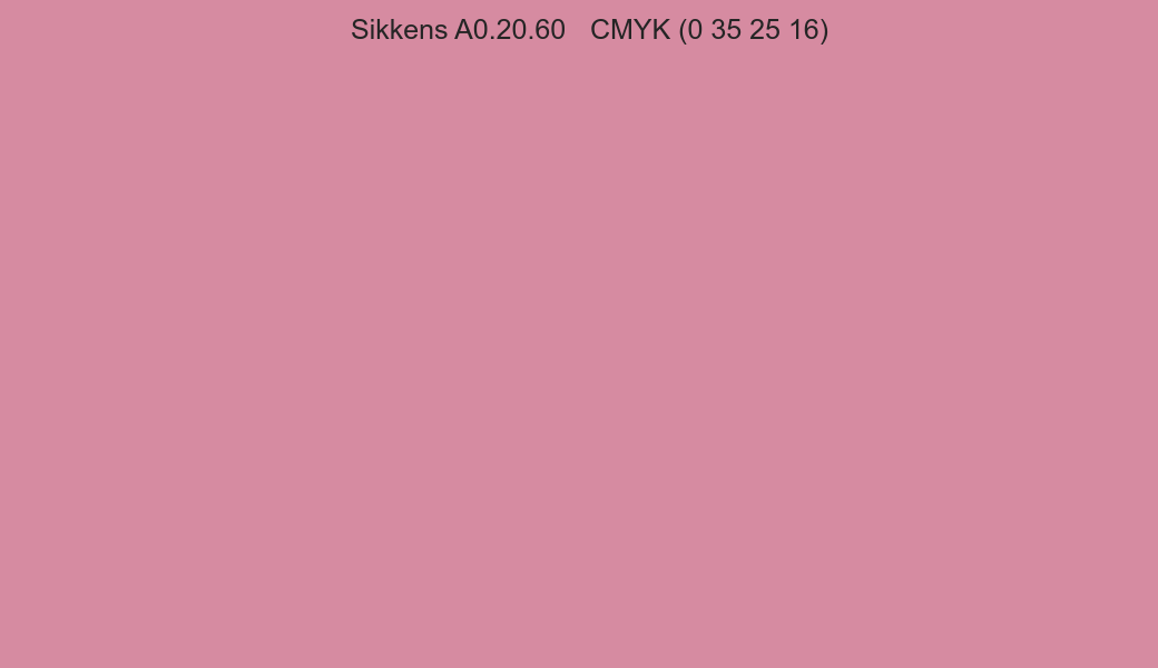 Color Sikkens A0.20.60 to CMYK (0 35 25 16) converter Color Sikkens A0.20.60 to CMYK (0 35 25 16) converter