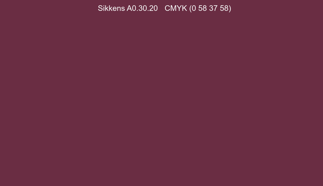 Color Sikkens A0.30.20 to CMYK (0 58 37 58) converter Color Sikkens A0.30.20 to CMYK (0 58 37 58) converter