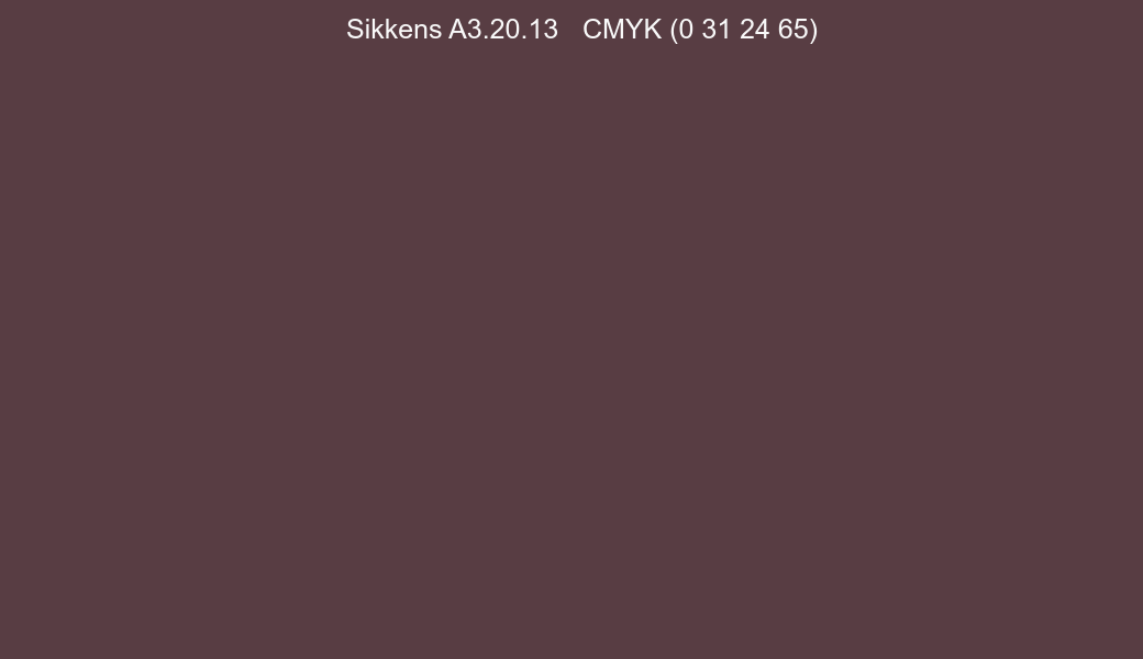 Color Sikkens A3.20.13 to CMYK (0 31 24 65) converter Color Sikkens A3.20.13 to CMYK (0 31 24 65) converter