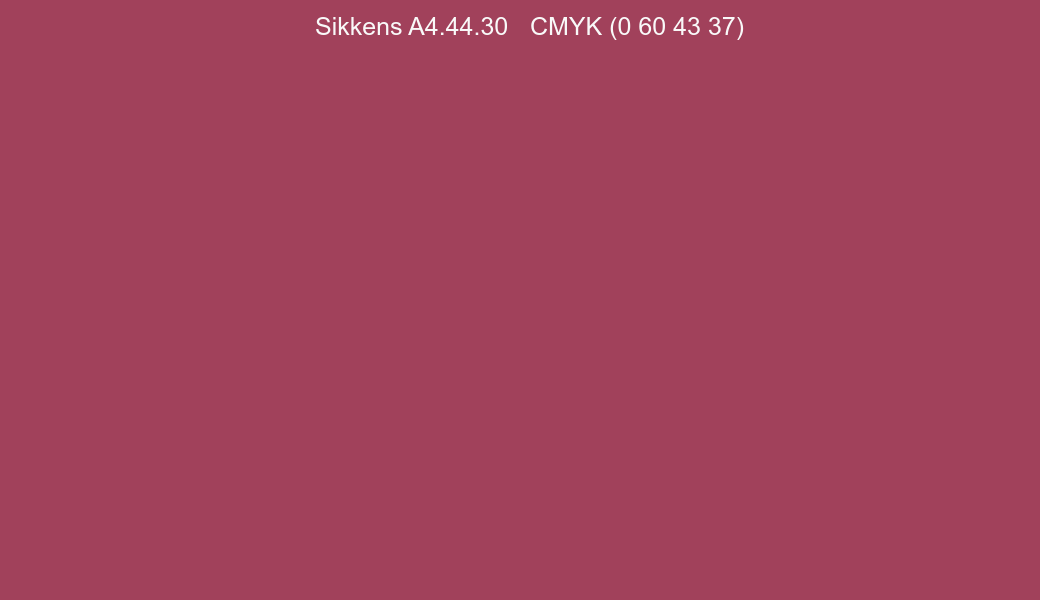 Color Sikkens A4.44.30 to CMYK (0 60 43 37) converter Color Sikkens A4.44.30 to CMYK (0 60 43 37) converter