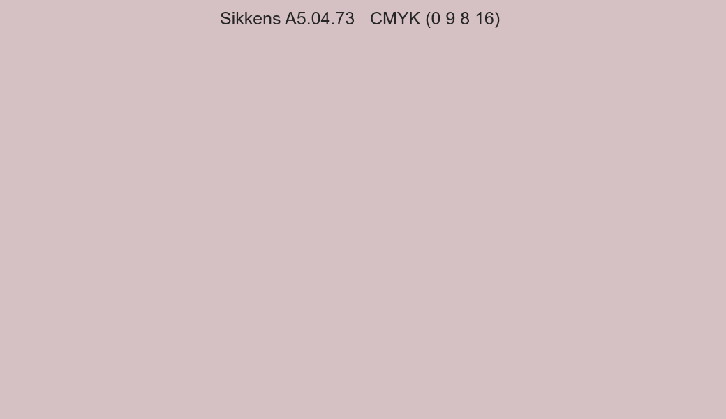 Color Sikkens A5.04.73 to CMYK (0 9 8 16) converter Color Sikkens A5.04.73 to CMYK (0 9 8 16) converter