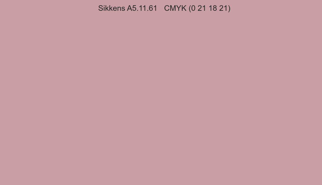 Color Sikkens A5.11.61 to CMYK (0 21 18 21) converter Color Sikkens A5.11.61 to CMYK (0 21 18 21) converter
