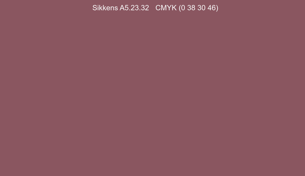 Color Sikkens A5.23.32 to CMYK (0 38 30 46) converter Color Sikkens A5.23.32 to CMYK (0 38 30 46) converter