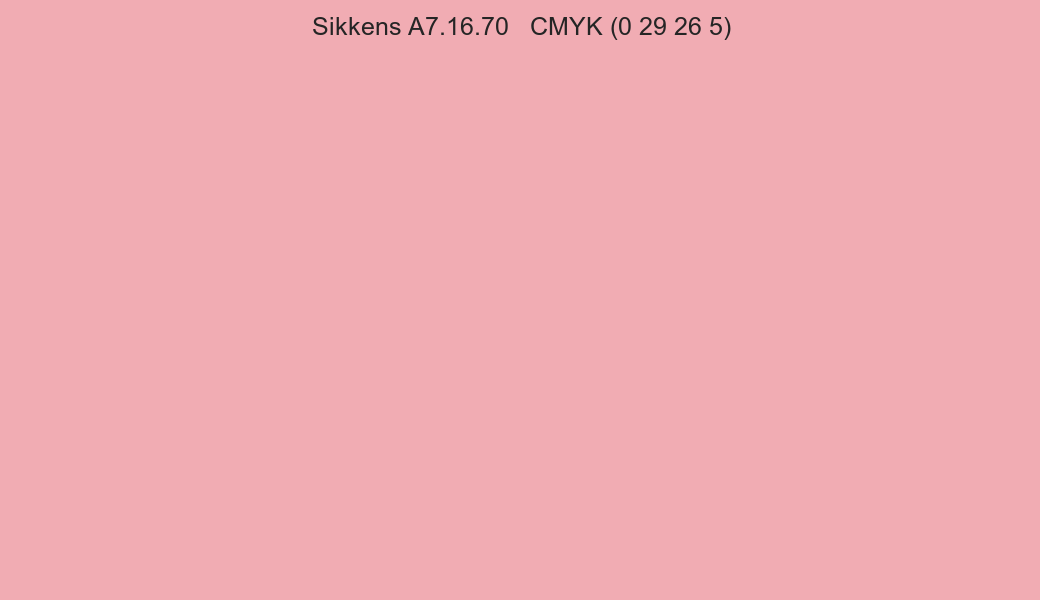 Color Sikkens A7.16.70 to CMYK (0 29 26 5) converter Color Sikkens A7.16.70 to CMYK (0 29 26 5) converter