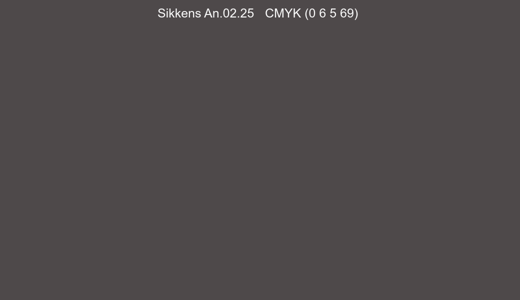 Color Sikkens An.02.25 to CMYK (0 6 5 69) converter Color Sikkens An.02.25 to CMYK (0 6 5 69) converter