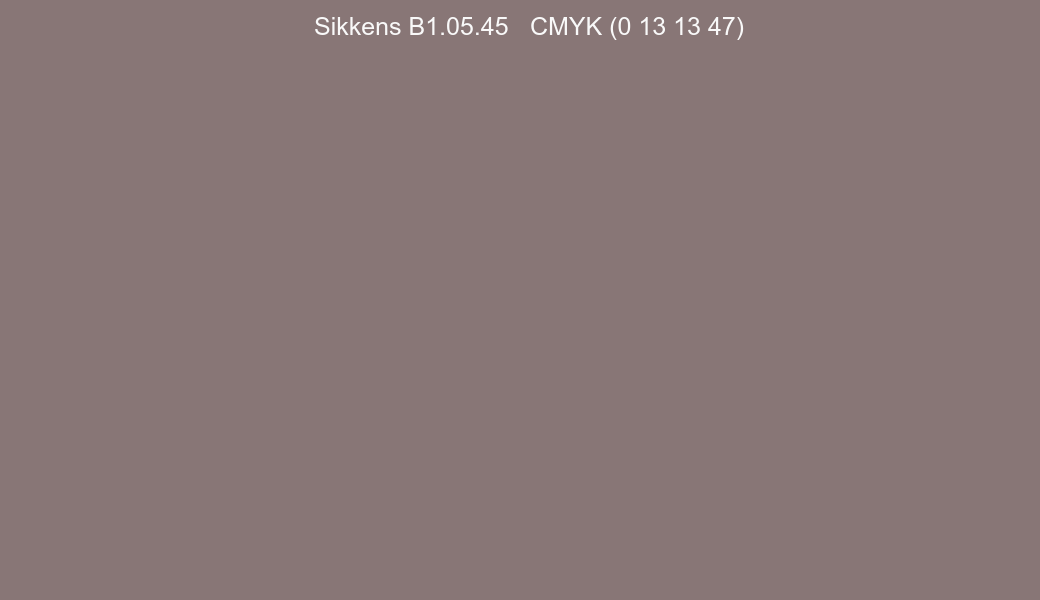Color Sikkens B1.05.45 to CMYK (0 13 13 47) converter Color Sikkens B1.05.45 to CMYK (0 13 13 47) converter