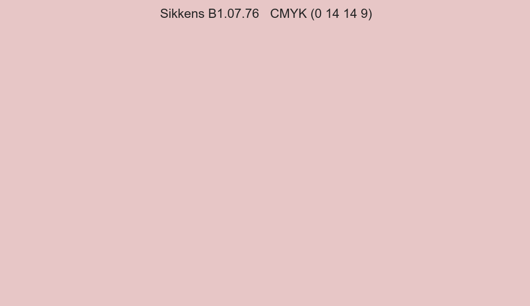 Color Sikkens B1.07.76 to CMYK (0 14 14 9) converter Color Sikkens B1.07.76 to CMYK (0 14 14 9) converter