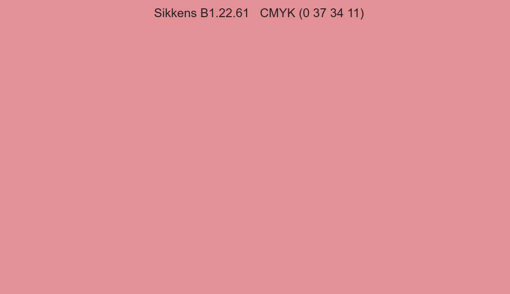 Color Sikkens B1.22.61 to CMYK (0 37 34 11) converter Color Sikkens B1.22.61 to CMYK (0 37 34 11) converter