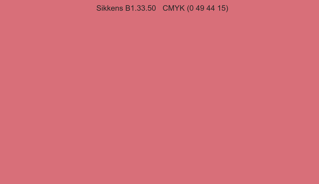 Color Sikkens B1.33.50 to CMYK (0 49 44 15) converter Color Sikkens B1.33.50 to CMYK (0 49 44 15) converter