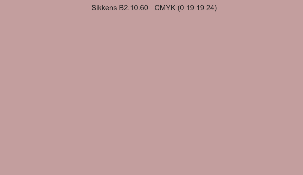 Color Sikkens B2.10.60 to CMYK (0 19 19 24) converter Color Sikkens B2.10.60 to CMYK (0 19 19 24) converter