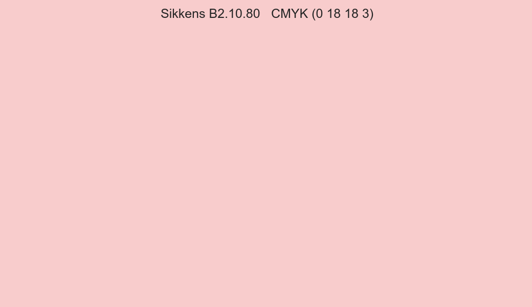 Color Sikkens B2.10.80 to CMYK (0 18 18 3) converter Color Sikkens B2.10.80 to CMYK (0 18 18 3) converter