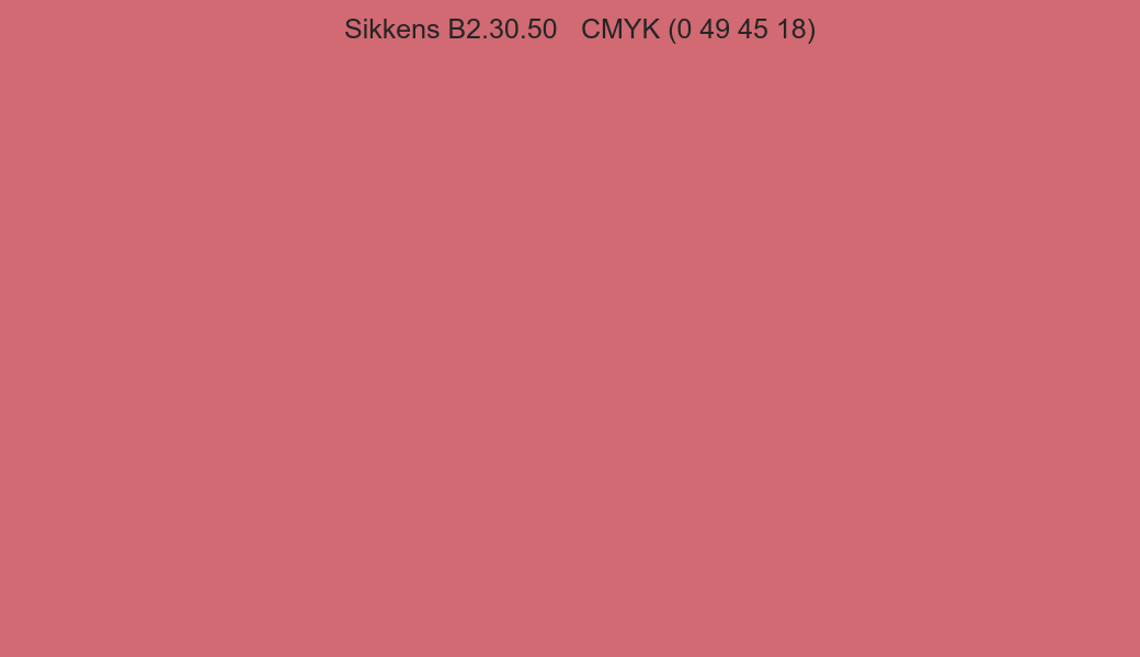 Color Sikkens B2.30.50 to CMYK (0 49 45 18) converter Color Sikkens B2.30.50 to CMYK (0 49 45 18) converter