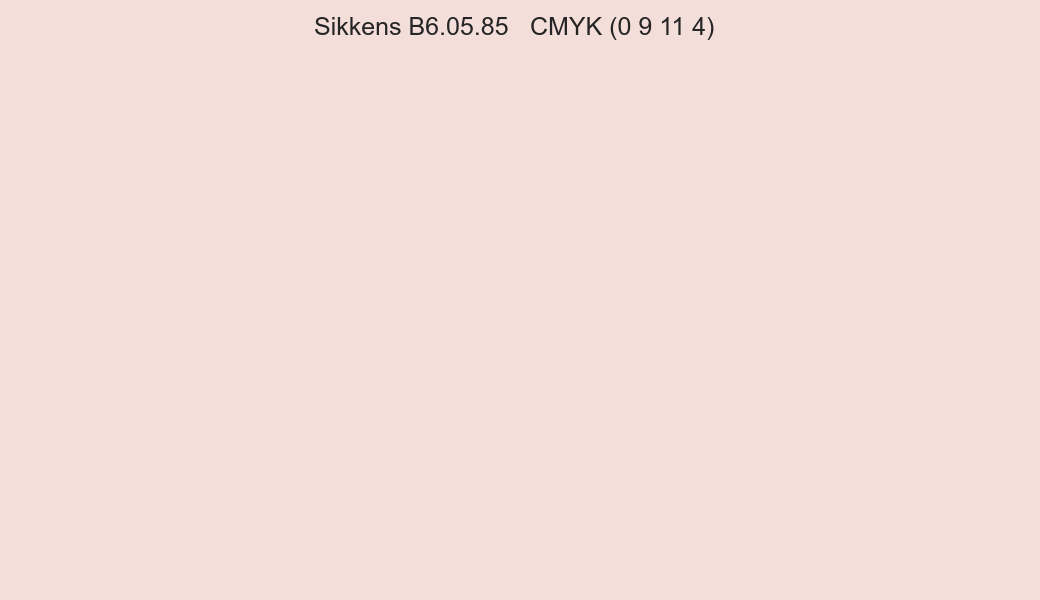 Color Sikkens B6.05.85 to CMYK (0 9 11 4) converter Color Sikkens B6.05.85 to CMYK (0 9 11 4) converter