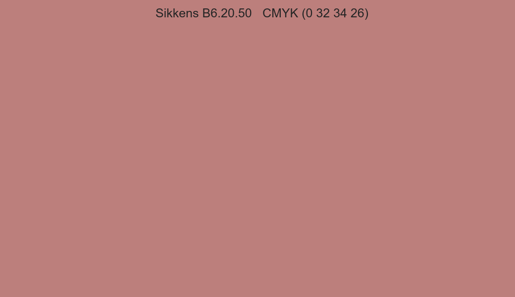 Color Sikkens B6.20.50 to CMYK (0 32 34 26) converter Color Sikkens B6.20.50 to CMYK (0 32 34 26) converter
