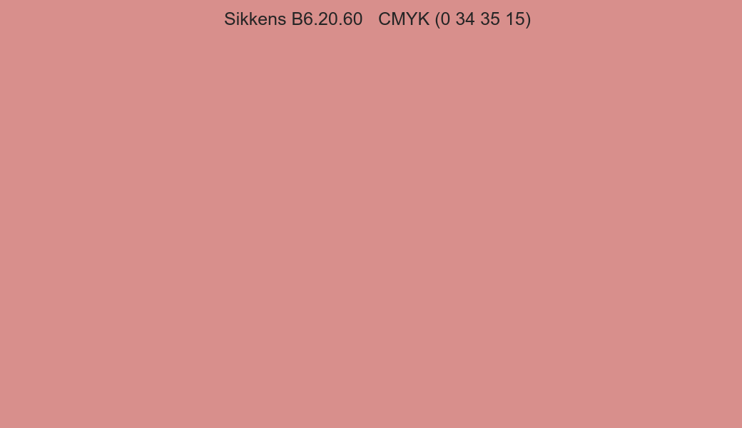 Color Sikkens B6.20.60 to CMYK (0 34 35 15) converter Color Sikkens B6.20.60 to CMYK (0 34 35 15) converter