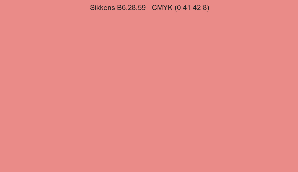 Color Sikkens B6.28.59 to CMYK (0 41 42 8) converter Color Sikkens B6.28.59 to CMYK (0 41 42 8) converter