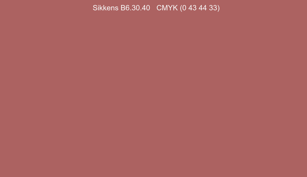 Color Sikkens B6.30.40 to CMYK (0 43 44 33) converter Color Sikkens B6.30.40 to CMYK (0 43 44 33) converter