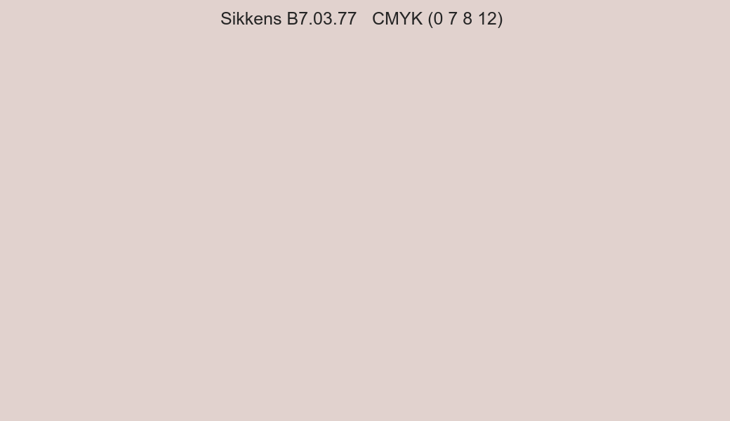Color Sikkens B7.03.77 to CMYK (0 7 8 12) converter Color Sikkens B7.03.77 to CMYK (0 7 8 12) converter